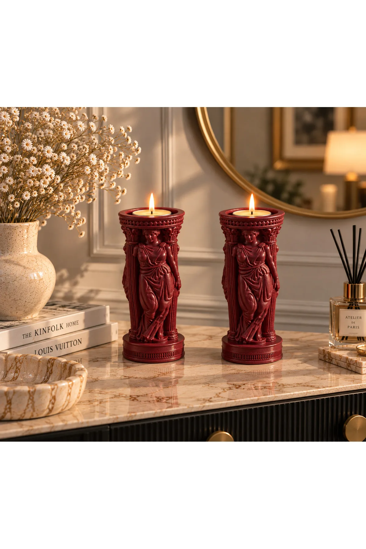 Heykel Tealight Mumluk Biblo 12 cm