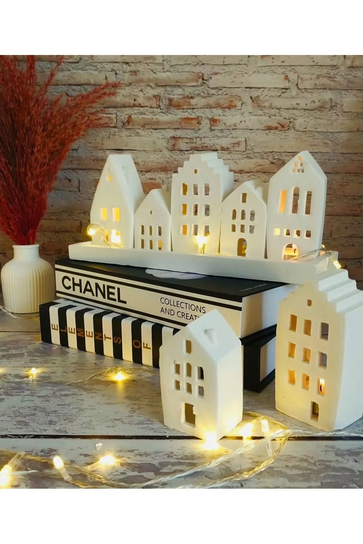 Tabaklı Tealight Mumluk Evler